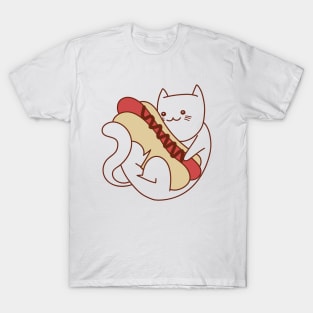 Cat and a hot dog T-Shirt